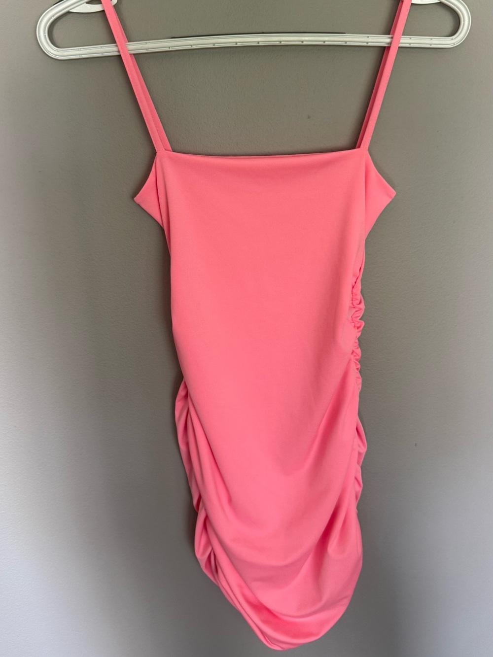 SHEIN Coral Pink Spaghetti Strap Dress